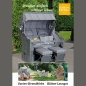 Preview: Gartenstrandkorb Classic 2-sitzer XL-Bullauge PE-Kunststoffgeflecht onix Stoff-Dessin 198